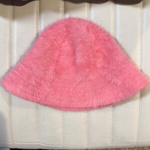 Pink Fur Bucket Hat